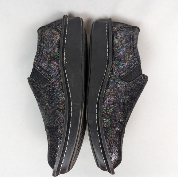 Alegria sz 40/9.5 Leather Slip On Brook Tranquil Multi Color Shoes Double Gore - Picture 8 of 14